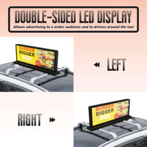 Panneau LED étanche extérieur double face pour <span class=keywords><strong>taxi</strong></span> P5 Écran supérieur de publicité pour <span class=keywords><strong>taxi</strong></span> Affichage LED pour voiture de <span class=keywords><strong>taxi</strong></span> - Product Image 3