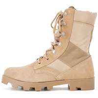 Botte tactique de combat en cuir de vachette de haute qualité, cuir noir jungle