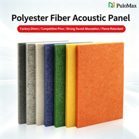 Panneaux acoustiques auto-adhésifs en feutre polyester insonorisant et imperméable pour la réduction du bruit dans les sous-sols et les gymnases (vente en gros)