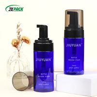 Bouteilles de mousse de cils vides de luxe noir 150ml 200ml plastique PET nettoyant pour le visage liquide mousse moussante bouteille à pompe