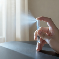 Mini flacon d'échantillon de parfum avec carte personnalisée, vaporisateur fin en verre, atomiseur de parfum portable