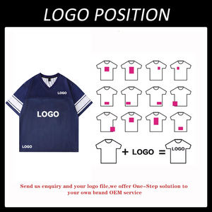 Maglietta personalizzata da calcio in maglia corta a manica corta ad asciugatura rapida maglietta da calcio Streetwear da Baseball girocollo maglia rilassata - Product Image 5