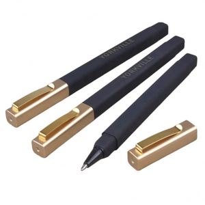 Stylo en métal gravé avec logo personnalisé, cadeau d'affaires de luxe, stylos à bille haut de gamme, papeterie de bureau premium, promotion de marque d'entreprise - Product Image 1