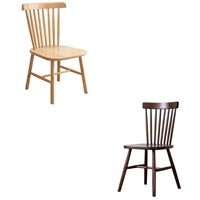 Chaises de Bistro en bois massif de couleur nature moderne de haute qualité chaises de salle à manger en bois de hêtre chaises de café Windsor