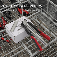 Kit agrafeuse à anneaux robuste en acier inoxydable NEWMAN avec 2500 anneaux pour clôtures agricoles et cages à volailles