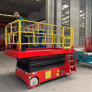 แพลตฟอร์มลิฟท์แบบกรรไกรยืดหดได้ 14 เมตร ใช้พลังงานแบตเตอรี่ สำหรับงานซ่อมบำรุงภายนอกและภายในอาคาร ทำความสะอาดกระจกที่สูง - Product Image 3