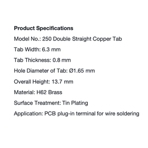 工厂加工服务 低价格 H62 黄铜接线片 Faston 端子 PCB 焊接片 OEM 现货供应 - Product Image 4