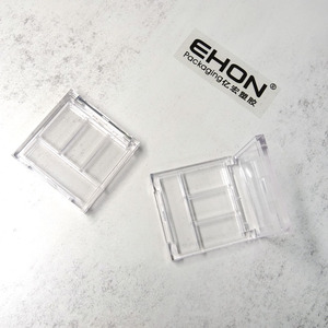 Custom Clear Makeup Palette Empty Cosmetic Eyeshadow Blush Powder Case <b>Plastic</b> Eye Shadow Packaging Container With <b>Mirror</b> - Product Image 4
