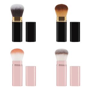 Nouvel ensemble de pinceaux de rasage portables à poils synthétiques rétractables avec manche en plastique, pour le visage et la poudre, vente directe usine - Product Image 6