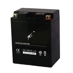 high quality 12v YB14L-A2 motorcycle battery