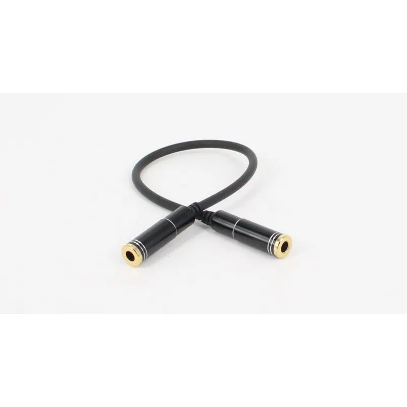 Jack Kabel Audio 3.5Mm, Kabel Ekstensi Audio Wanita Ke Wanita, Kabel Aux Lapis Emas untuk Komputer Ponsel PS3 PS4
