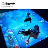 Centre de divertissement familial Gooest, jeu de projecteur interactif au sol, 15 effets, certifié ISO, 10 joueurs, aire de jeux intérieure de 2 ans, garantie 2 ans