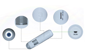 Dermatoscopio de mano Derma skin wi-fi, analizador de piel de cuero cabelludo corporal inteligente, herramienta para el cabello, microscopio WiFi de belleza - Product Image 5