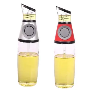Dispensador de aceite de oliva y vinagre, dosificador de vidrio de 2023 ML y 250ML, prensa y medida de aceite y vinagre para herramientas de cocina, novedad de 500