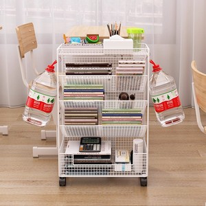 Estantería de 6 Niveles con Ruedas, Archivador Móvil <span class=keywords><strong>para</strong></span> Oficina en Casa, Estantería Moderna <span class=keywords><strong>para</strong></span> Dormitorio, Sala de Estar - Estantes de Almacenamiento - Product Image 2