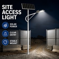 Lámpara Solar de Calle de Alta Luminosidad de 100W, LED SMD5054, con Panel Monocristalino para Iluminación de Carreteras en Exteriores