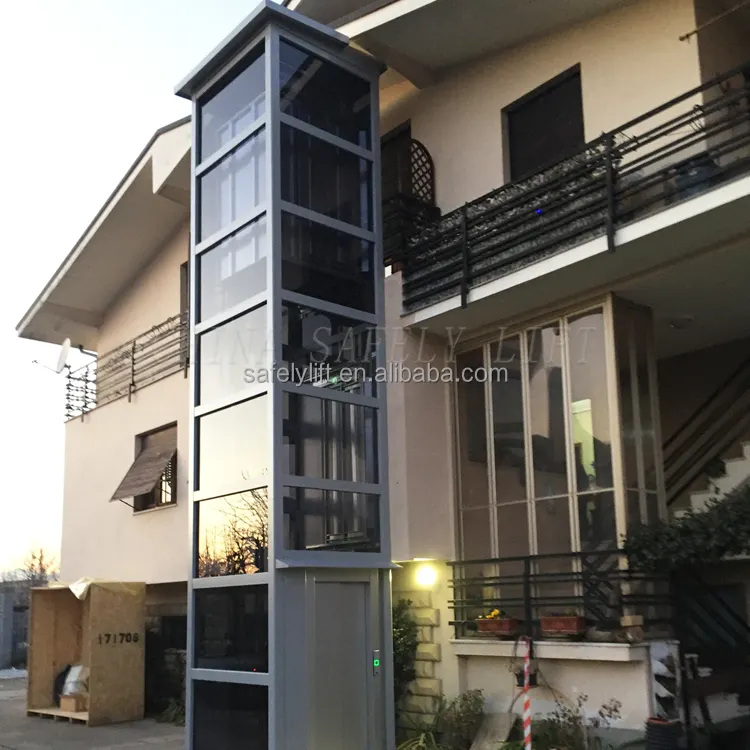 Elevador pequeño para el hogar, elevador residencial de pasajeros para exteriores