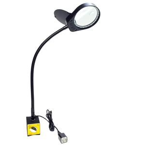 Lente <span class=keywords><strong>para</strong></span> niños y mujeres, vidrio negro, OEM, potencia USB, gafas de soldadura de juguete con luz Led, lupa pequeña montada en la mesa, 100MM - Product Image 1