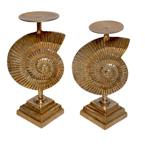 Juego de Portavelas de Metal con Forma de Concha Marina |   Decoración Resistente al Calor, Ecológica, Duradera y Reutilizable para el Hogar y Eventos, para Navidad y Bodas - Product Image 1
