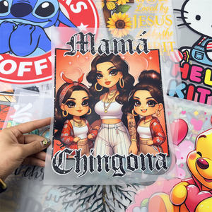 Pegatinas al por mayor <span class=keywords><strong>Mama</strong></span> <span class=keywords><strong>Chingona</strong></span> DTF Transfer Diseño de Mamá Latina e Hijas para Camisetas Familiares - Product Image 5