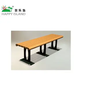 Garden Thermoplastic Coat Bench Seat Public Garden Metal Seating Long Chairs Park Outdoor Wooden Park Bench With Metal Legs