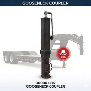 Acoplador de cuello de cisne de alta resistencia 30000LBS para trabajo pesado, de tubo cuadrado de acero al carbono con manivela Topwind para <span class=keywords><strong>bola</strong></span> de 2-5/16 pulgadas - Product Image 1