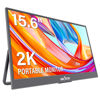 Pantalla Portátil de 15.6 Pulgadas 2K QHD 2560X1440 con Soporte, Monitor Portátil de 60Hz HDR 100% sRGB con Pantalla Mate