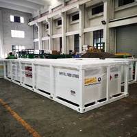 Base de réservoir de stockage de carburant pour générateur SUMAC, conteneur de 40 pieds, équipement de stockage de produits chimiques, station-service portable, 17000 litres, UL142