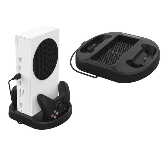 Series S 3-Speed Cooler With 2 USB Ports Game Console Holder Cooling Fan for Xbox Series S Vertical Stand