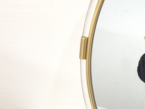 Espejo de Pared Ovalado <span class=keywords><strong>Art</strong></span> Deco de Acrílico y Metal, Espejo Simple, Decoración de Lujo Ligera para Entrada, Sala de Estar o Dormitorio - Product Image 4