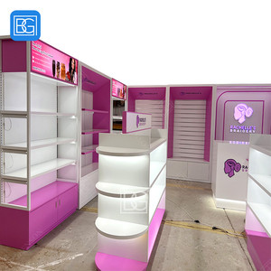Negozio di articoli di bellezza mobili per la cura dei capelli scaffali di lusso negozio al dettaglio con fornitura di bellezza leggera - Product Image 5
