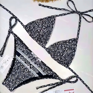 Sang Trọng Thiết Kế Thương Hiệu Tên Hai-Mảnh Bộ Bikini Bộ Đồ Bơi Đi Biển Với Sexy In Và Beading Cho Người Lớn - Product Image 3