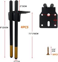 Patas de Sofá de Hierro Negro Estilo Tradicional 2025, Resistentes, con Tornillos, para Muebles de Cocina, Sala de Estar, Comedor, Hotel y Dormitorio