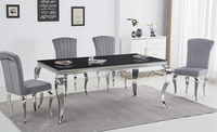 Table à manger italienne légère de luxe en forme de serpent pour 6-8 personnes style design moderne
