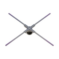 2024 nouveau projecteur publicitaire d'écran holographique 3D d'épissure d'écran holographique de 4 morceaux de LED HD