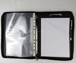 Oem New đa chức năng danh mục đầu tư với vòng chìa khóa tùy chỉnh dập nổi logo tài liệu tập tin thư mục chủ Bag với máy tính xách tay PU da - Product Image 2