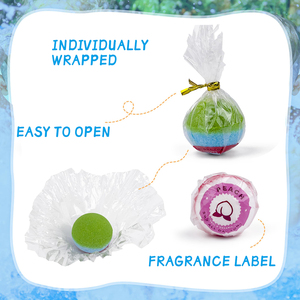 ลูกบอลอาบน้ำฟองสบู่วีแกนแบบทำมือสำหรับสปา บรรจุ 12 ชิ้น พร้อมของเล่นเซอร์ไพรส์ ขายส่ง - Product Image 3