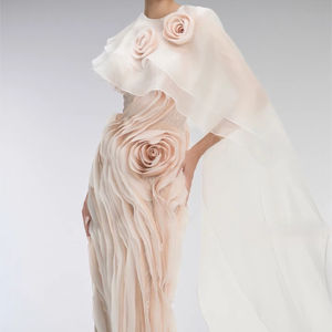 ชุดเดรสสีงาช้างแบบเกาะอกทรงเมอร์เมดผ้าซาตินเอวสูงสำหรับงานแต่งงาน งานพรอม และงานเลี้ยงฉลองเจ้าสาว - Product Image 1