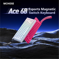 MCHOSE Ace 68 Mechanical Gaming Keyboard-68-Key Wired RGB Backlit Anti-Ghosting Colorful Contour Line Keycaps