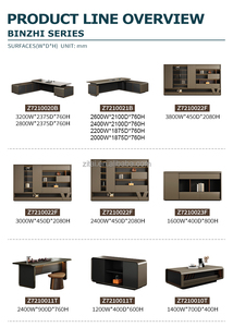 Zitai Premium Chairman Desk in legno massello Look Executive Table Ceo President Senior Office con bordo senza soluzione <span class=keywords><strong>di</strong></span> continuità Executive Desk - Product Image 3