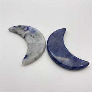 Pierre naturelle gua sha obsidienne noire masseur d'yeux en forme de lune - Product Image 6