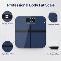 Báscula Digital Inteligente de Alta Precisión para Grasa Corporal, 50g, Báscula de Baño Digital de 180kg con Control por Aplicación Bluetooth, Gran Venta