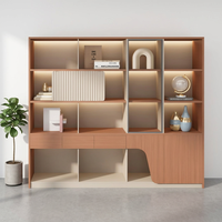 Grand meuble de rangement en bois pour bureau, armoire à dossiers verticale, meuble de rangement multi-boîtes, ensemble de mobilier moderne personnalisable