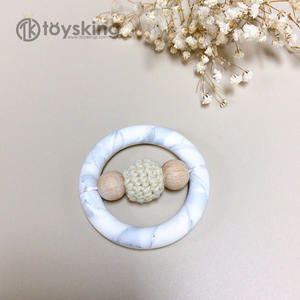 Nouveau jouet à mâcher en silicone pour bébé, lapin et éléphant, 88x88mm, perles à mâcher, <span class=keywords><strong>attache</strong></span>-sucette - Product Image 4