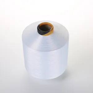 100% Polyester Dty Garen 150D/48F Optische Wit Hem Voor Breien Elastische Tape