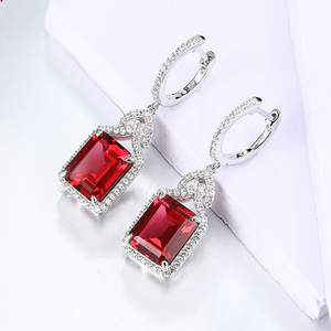 <span class=keywords><strong>Orecchini</strong></span> a Perno alla Moda in Argento Sterling 925, Gioielli Artigianali con Pietra di <span class=keywords><strong>Rubino</strong></span>, <span class=keywords><strong>Orecchini</strong></span> <span class=keywords><strong>Pendenti</strong></span> per Donne - Product Image 3