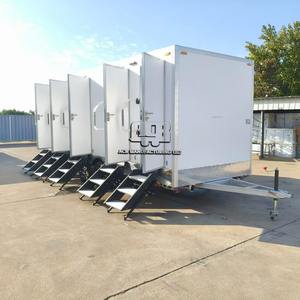 Toilettes publiques mobiles modernes sur roues avec structure en acier inoxydable et design de conteneur - Product Image 3