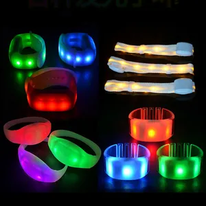 Explosive Models Programmable Remote Controlled LED Bracelet Wristband Concert Custom Logo Glow Bracelets LED Wrist Band