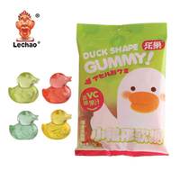 Halal 3D Cartoon Dieren Gummy Candy Eend Konijn Vorm Fruitige Smaak Aangepaste Verpakking Zachte Jelly Candy voor Kinderen