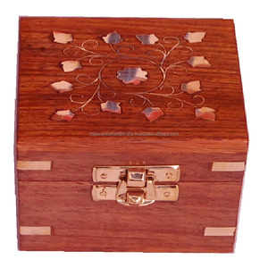 Artisanat en bois fabriqué en Inde, boîte à bibelots en bois, boîtes à bibelots uniques en bois - Product Image 2